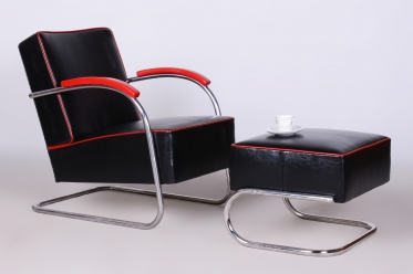 3163 Armchair with stool