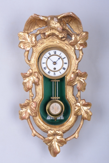 4215 H1/H97 - Miniaturní nástěnné kyvadlové hodiny - Houslovky.